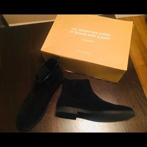 ZARA Chelsea Suede Boots